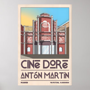 Cine Doré Madrid Poster Grafisch Bioscoopgevel, Ro