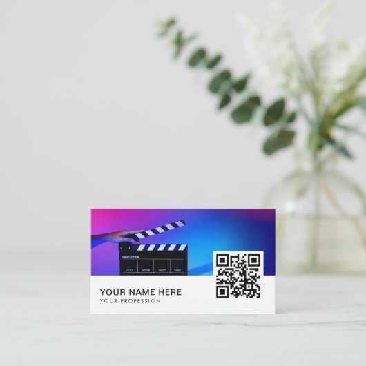 cinéaste carte de visite QR Code (Debout devant)