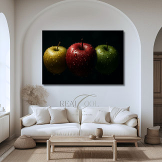 Cineastische Appels Hyperrealistische Macro Stille Canvas Afdruk