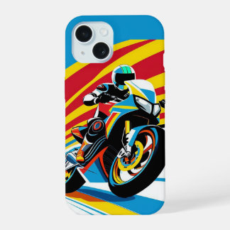Cineastische motorrit door de gouden uur iPhone 15 hoesje