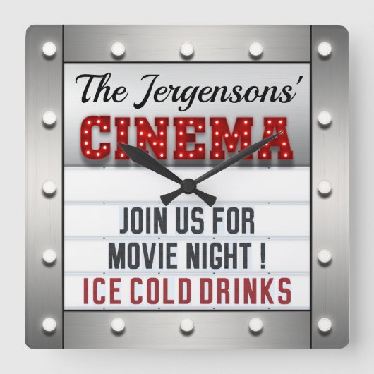 Cinéma Cinéma Nuit Théâtre Mur Horloge (Recto)