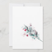 Cinéma et Floral Mariage à thème Carte de remercie (Dos)