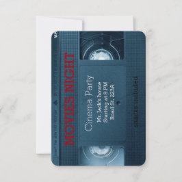 Cinema films in de nacht thuishuisfeestje kaart