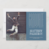 Cinéma Letting Photo Turquoise Graduate Faire-part (Devant)