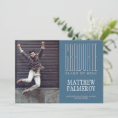 Cinéma Letting Photo Turquoise Graduate Faire-part (Debout devant)