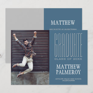 Cinéma Letting Photo Turquoise Graduate Faire-part