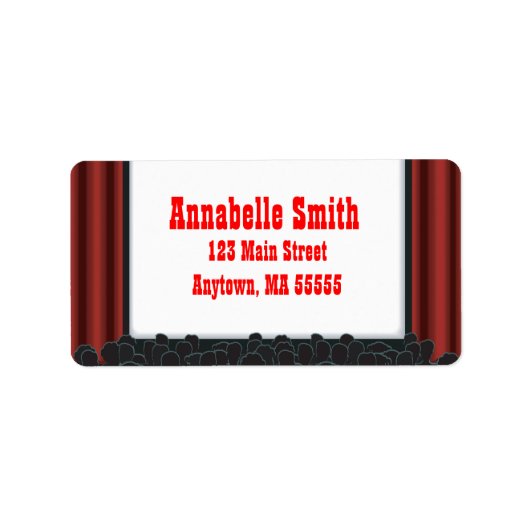 Cinéma Nuit Théâtre Anniversaire Étiquettes de adr (Devant)