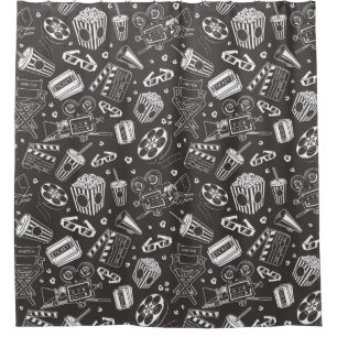 Cinema Pattern Douchegordijn