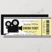 cinema ticket Invitation (Devant / Derrière)
