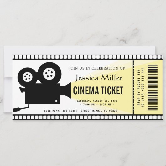 cinema ticket Invitation (Devant)
