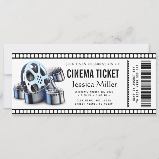 cinema ticket Invitation (Devant)