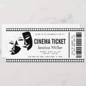 cinema ticket Invitation Kaart (Voorkant / Achterkant)
