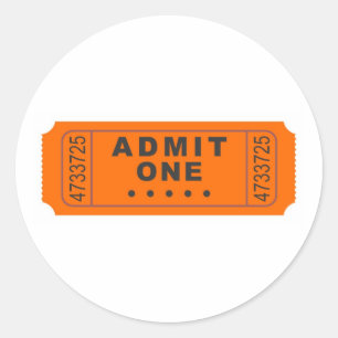 Cinema Ticket Ronde Sticker