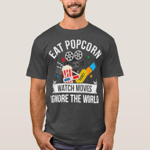 Cinema Ticket Snack Retro Popcorn T-shirt