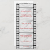 Cinema "Ticket" Uitnodiging/Menu Kaart (Voorkant / Achterkant)