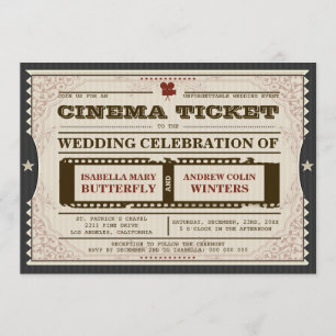 Cinema Ticket - Weddenschap op grijs Kaart