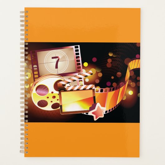 Cinematic Film Reel and Clapperboard Planner (Voorkant)