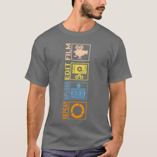 Cinematografie Film Bewerken Uploaden Herhalen gra T-shirt