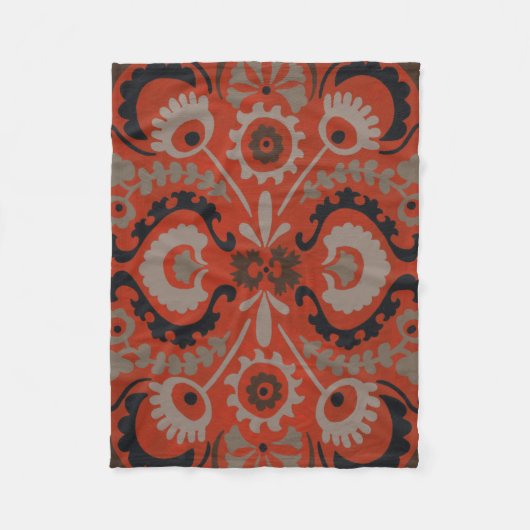 Cinnabar Suzani I Fleece Deken (Voorkant)