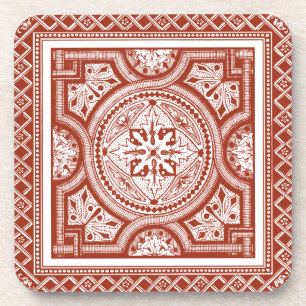 Cinnabar Woodblock IV Bier Onderzetter