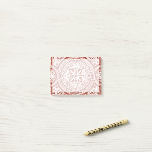 Cinnabar Woodblock IV Post-it® Notes (Op bureau)