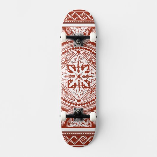Cinnabar Woodblock IV Skateboard (Voorkant)