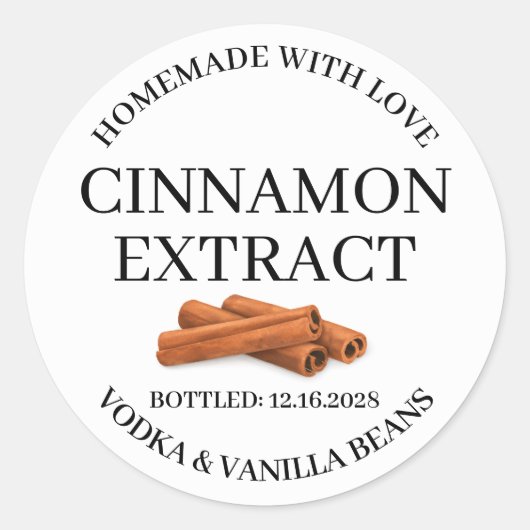 Cinnamo Extract Modern Label Sticker ZVEG_101_01rd (Voorkant)