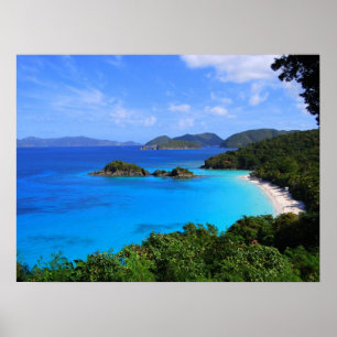 Cinnamon Bay Panorama St. John, VS.V.I. 24 x 18 Poster