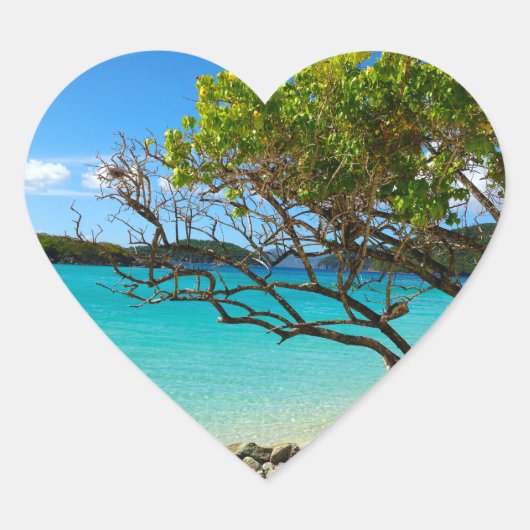 Cinnamon Bay St. John Heart Sticker (Voorkant)