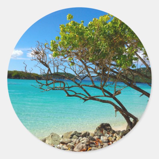 Cinnamon Bay St. John USVI ronde Sticker (Voorkant)
