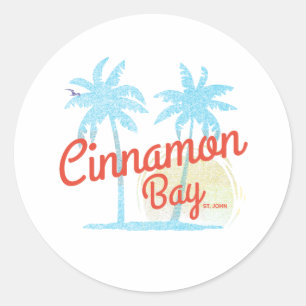 Cinnamon Bay USVI  badpakken Ronde Sticker