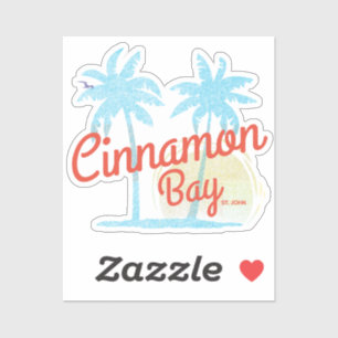Cinnamon Bay USVI Bokshon Klassieke ronde Sticker