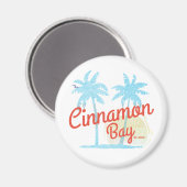 Cinnamon Bay USVI strand Magneet (Voorkant / Achterkant)