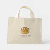 Cinnamon Bun swedish Kanelbulle Funny Mini Tote Bag (Achterkant)
