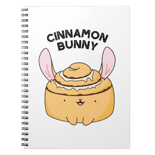 Cinnamon Bunny Funny Cinnamon Bun Pun Notitieboek (Voorkant)