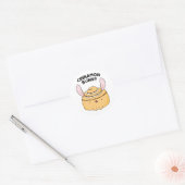 Cinnamon Bunny Funny Cinnamon Bun Pun Ronde Sticker (Envelop)