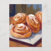 Cinnamon Buns Bakery Painting Briefkaart (Voorkant)