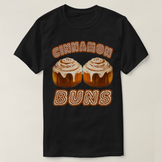 Cinnamon Buns met Cinnamon Roll bbq T-shirt (Design voorkant)