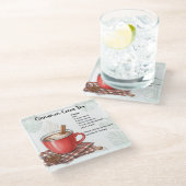 Cinnamon Cocoa Tea Glazen Onderzetter (Schuin)