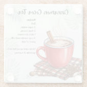 Cinnamon Cocoa Tea Glazen Onderzetter (Achterkant)