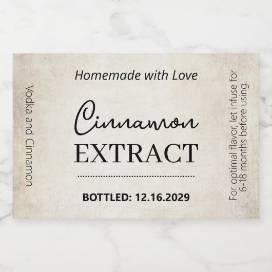Cinnamon Extract Modern Label Sticker VLL1rt (Étiquettes simples)