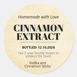Cinnamon Extract Modern Label Sticker ZEX_001e