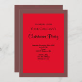 Cinnamon Framed Kerstparty Uitnodiging (Voorkant / Achterkant)