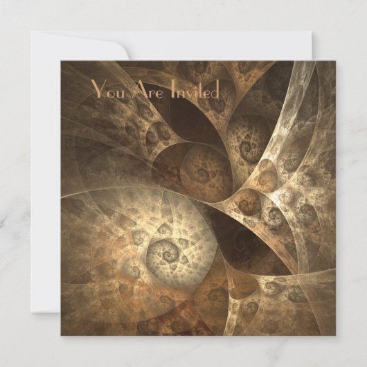 Cinnamon & Ginger Fractal Party nodigt uit Kaart (Voorkant)