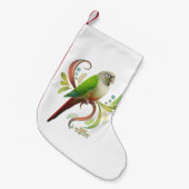 Cinnamon Green Cheek Conure Kleine Kerstsok (Voorkant (Hangend))