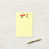 Cinnamon Hot Cocoa & Gingerbread Man Cookie Post-it® Notes (Op bureau)