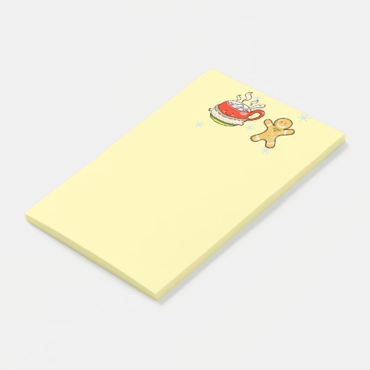 Cinnamon Hot Cocoa & Gingerbread Man Cookie Post-it® Notes (Schuin)