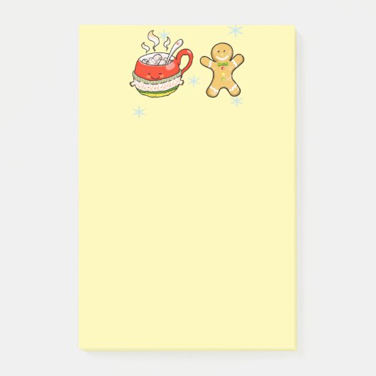 Cinnamon Hot Cocoa & Gingerbread Man Cookie Post-it® Notes (Voorkant)