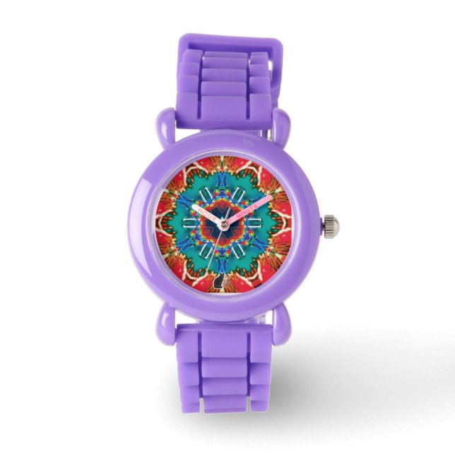 Cinnamon Kaleidoscope Horloge (Voorkant)