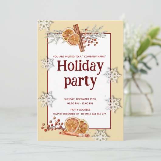 Cinnamon orange fun compagnie invitation (Debout devant)